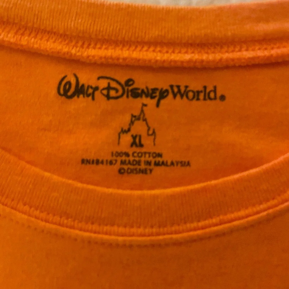 Vintage Disney Halloween Youth Young Woman's Shirt Orange‎